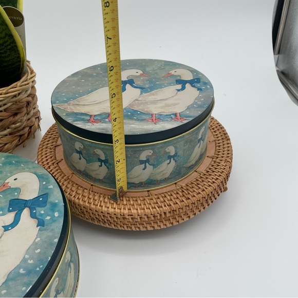 Set of 2 Geese with Blue Bows Canister Set - Picture 5 of 6